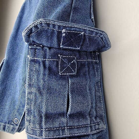 Carter's Vintage Denim Pull-On Cargo Pants 0-3 Months - Picture 3 of 8